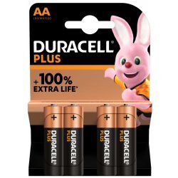 Duracell Plus 100 % Alkaline AA / LR6 Blister 4 Stück