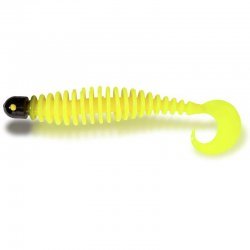 Black Cat Curly Worm Yellow Zombie 24G 17CM