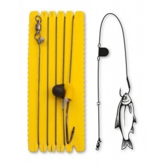 Black Cat Single Hook Rig With Rattle 8/0 100kg 1,20m