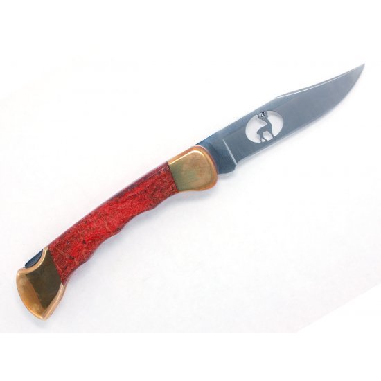 Buck 110 Folding Hunter Coral Deer