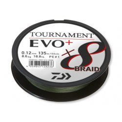 Daiwa Tournament X8 Braid EVO+ Dark Green 0.12mm 135m