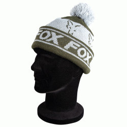 Fox Green and Silver Lined Bobble Hat