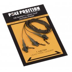 Pole Position CS Leadclip Vorfachset 65lb Weed