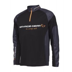 Savage Gear Tournament Gear Shirt Zip Black Ink