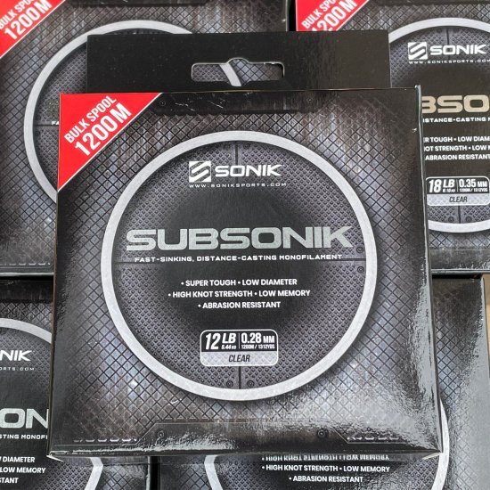 Sonik Subsonik Monofilament Clear 0.41mm 3000m