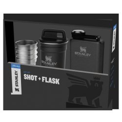 Stanley The Pre-Party Shotglass + Flask Set Matte Black