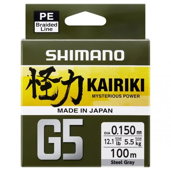 Shimano Kairiki G5 100 m 0,18 mm 8,0 kg Stahlgrau