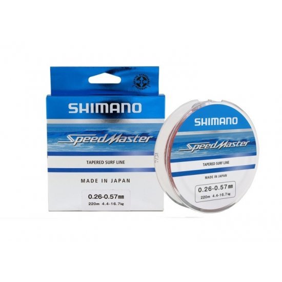 Shimano Line Speedmaster Surf Taper Ld 10x15m 0,26-0,57mm Klar