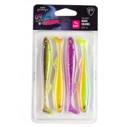 Fox Rage Slick Shad UV Mixed Color Pack 9cm 5 Stück