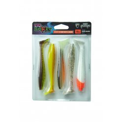 Fox Rage Spikey Shad 9cm Mixed UV Color Pack 5 Stück