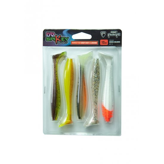 Fox Rage Spikey Shad 9cm Mixed UV Color Pack 5 Stück