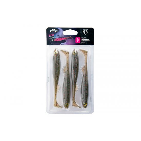 Fox Rage Slick Shad Ultra UV Motor Oil 13cm 4 Pieces