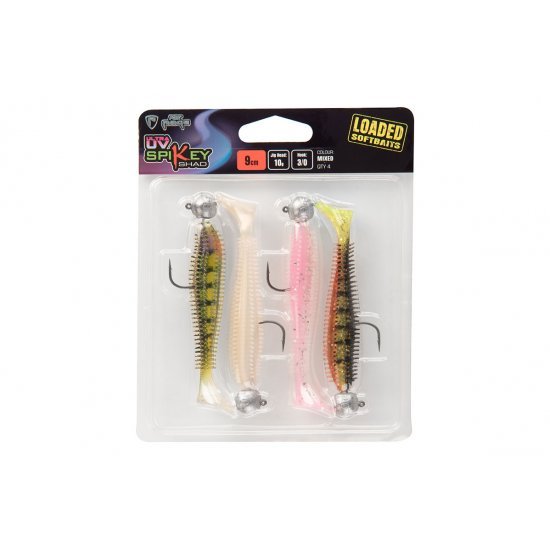 Fox Rage UV Spikey Shad Loaded 9cm 4 Pieces