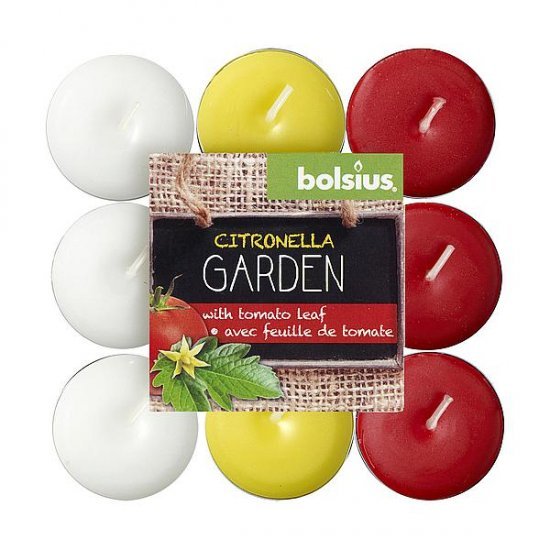 Bolsius Kerze Teelichter Citronella/Tomatenblättern 30 Stunde